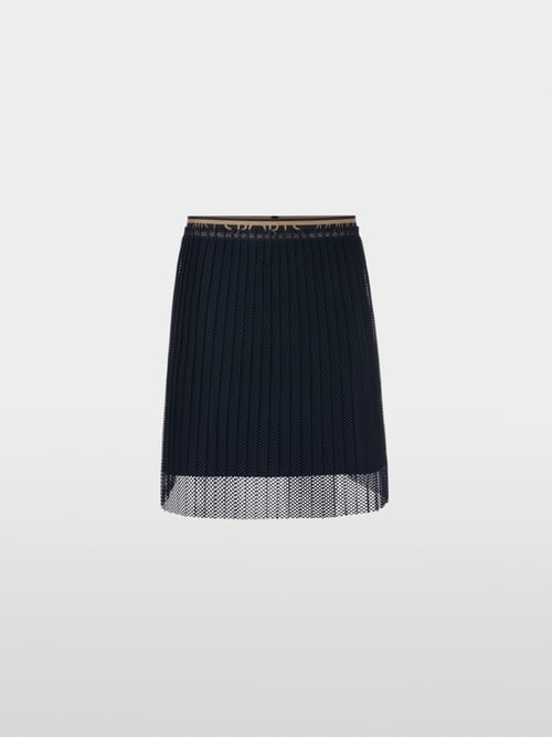 Short pleated net skirt