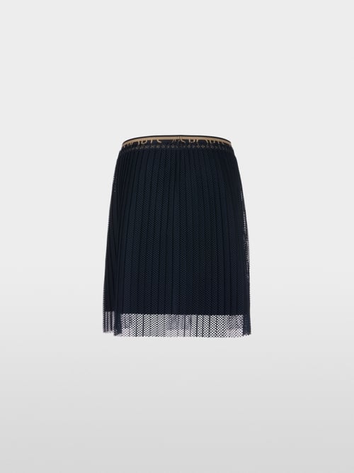 Short pleated net skirt