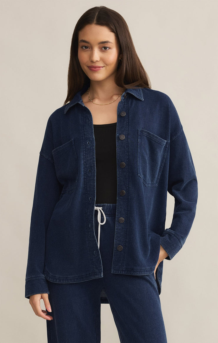 All Day Knit Denim Jacket - Indigo