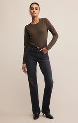 Modern Slub Long Sleeve Top