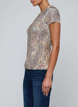 Ressi Fitted Tee - Valencia Leopard