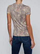 Ressi Fitted Tee - Valencia Leopard