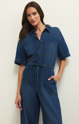 Elsie Denim Jumpsuit - Deep Water